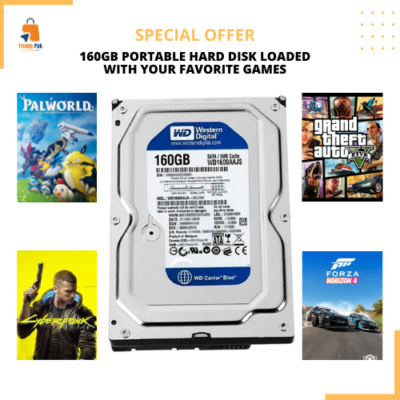 160GB Hard Drive Pre-Loaded with Your Favorite Games – Instant Play, No Installation Required!