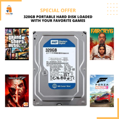 320GB Hard Drive Pre-Loaded with Your Favorite Games – Instant Play, No Installation Required!