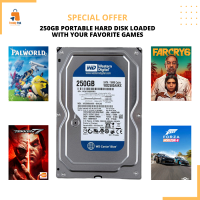 250GB Hard Drive Pre-Loaded with Your Favorite Games – Instant Play, No Installation Required!